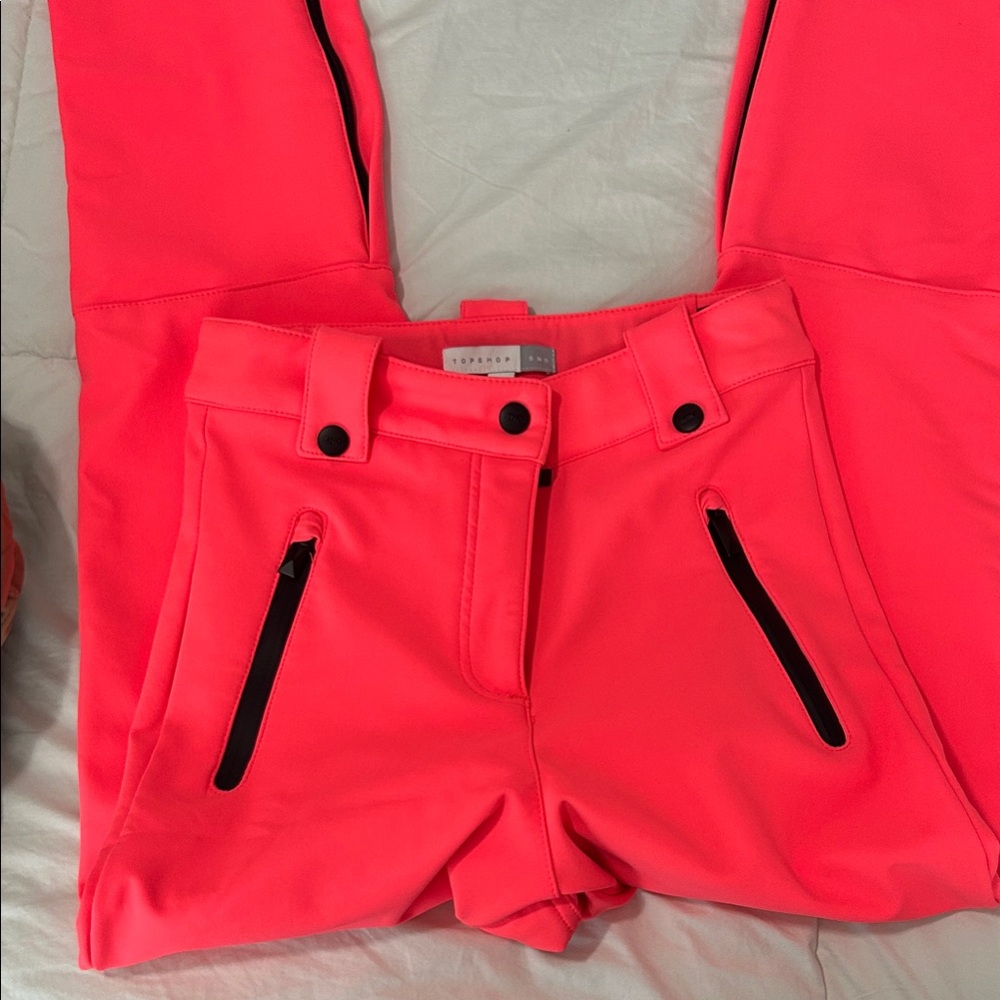 Topshop sno  Neon Pink Ski Pants with Black Details
